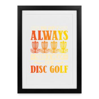 Disc Golf Gifts Disc Golf - Framed poster (27 × 37 cm) - black - Front