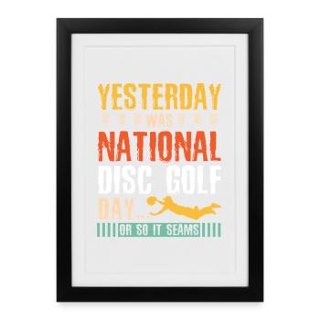 Disc Golf Gifts Disc Golf - Framed poster (27 × 37 cm) - black - Front