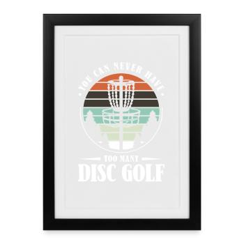 Cadeaux de disc golf Disc Golf - Affiche encadrée (27 × 37 cm) - noir - Devant