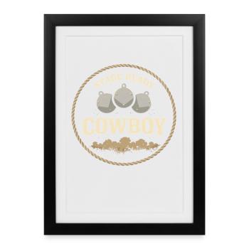 Cowboy action shooter. Cowboy action shooter - Framed poster (27 × 37 cm) - black - Front