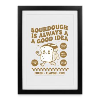 Sourdough Bread Baking Starter Era - Framed poster (27 × 37 cm) - black - Front