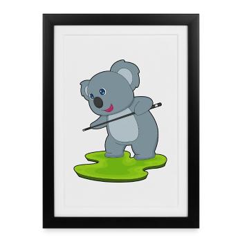 Koala Billiard Cue Sport - Framed poster (27 × 37 cm) - black - Front