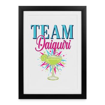 Équipe de cocktails de soirée de jeune fille Daiquiri - Affiche encadrée (27 × 37 cm) - noir - Devant
