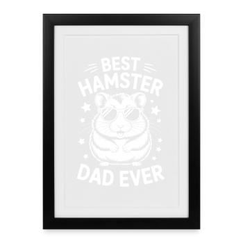 Hamster Sayings Hamster Funny Hamster Gift - Framed poster (27 × 37 cm) - black - Front