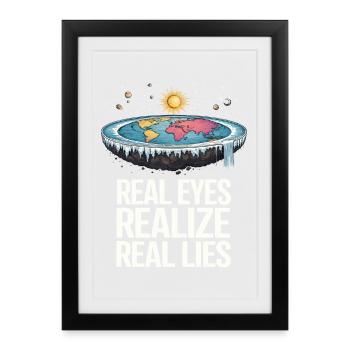 Les vrais yeux reconnaissent les vrais mensonges - Affiche encadrée (27 × 37 cm) - noir - Devant