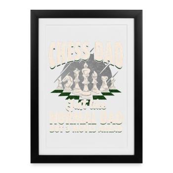 Chess Daddy : 3 coups d’avance - Affiche encadrée (27 × 37 cm) - noir - Devant