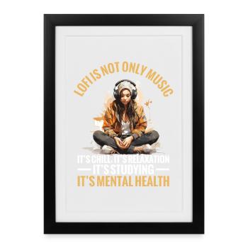  Lofi Hip Hop Music Relaxation Music Lover Lofi - Framed poster (27 × 37 cm) - black - Front