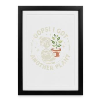 T-shirt humoristique des plantes pour les amoureux des plantes - Affiche encadrée (27 × 37 cm) - noir - Devant