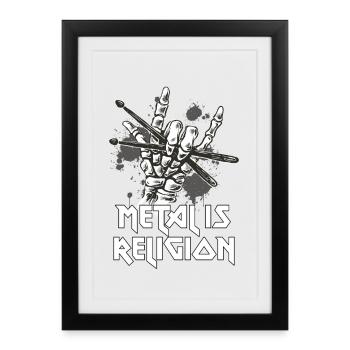 Metal Is Religion – Gothic Metalheads - Framed poster (27 × 37 cm) - black - Front
