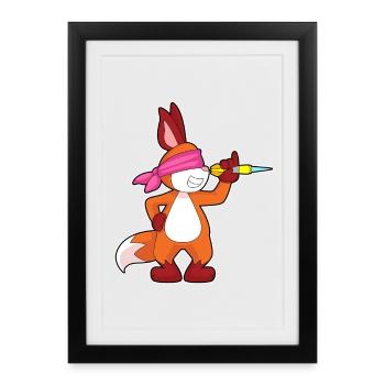 Fox Dart Dart Sport - Affiche encadrée (27 × 37 cm) - noir - Devant