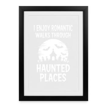 Horror Sayings Romantic Funny Horror Gift - Framed poster (27 × 37 cm) - black - Front