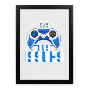 Gaming Gamer Video Games Controllers Gaming Gamers - Framed poster (27 × 37 cm) - black - Front