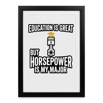 La puissance est mon dicton principal - Affiche encadrée (27 × 37 cm) - noir - Devant