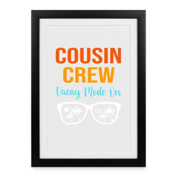 Équipage de cousins - Affiche encadrée (27 × 37 cm) - noir - Devant