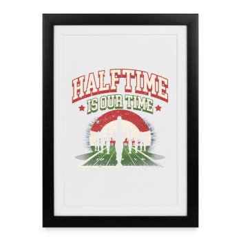 Spielmannszug Blaskapelle La mi-temps est notre heure - Affiche encadrée (27 × 37 cm) - noir - Devant