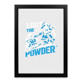 I got the Powder | Power Ski Girl - Framed poster (27 × 37 cm) - black - Front