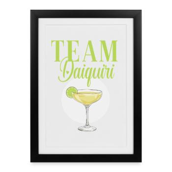 Équipe de cocktails de soirée de jeune fille Daiquiri - Affiche encadrée (27 × 37 cm) - noir - Devant