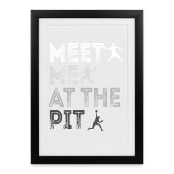Meet Me At The Pit - Framed poster (27 × 37 cm) - black - Front