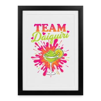Équipe de cocktails de soirée de jeune fille Daiquiri - Affiche encadrée (27 × 37 cm) - noir - Devant