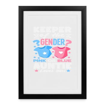 Tuteur du genre Tante t’aime - Affiche encadrée (27 × 37 cm) - noir - Devant