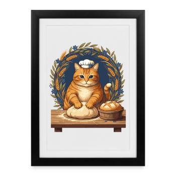 Sourdough Bread Baking Baker Sourdough Starter - Framed poster (27 × 37 cm) - black - Front