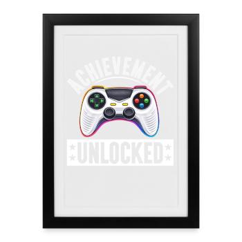 Gaming Gamer Video Games Controllers Gaming Gamers - Framed poster (27 × 37 cm) - black - Front