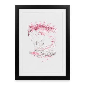 Cherry Blossom Sakura Cherry Blossom - Framed poster (27 × 37 cm) - black - Front