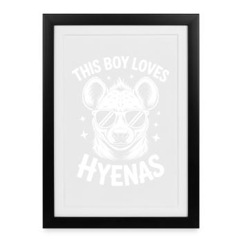 Hyena Sayings Hyena Funny Hyena Gift - Framed poster (27 × 37 cm) - black - Front