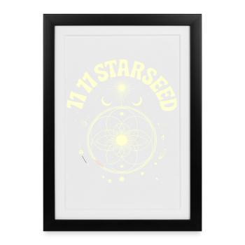 11:11 Graine d’Étoile - Affiche encadrée (27 × 37 cm) - noir - Devant
