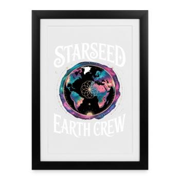 Starseed Earth Crew - Framed poster (27 × 37 cm) - black - Front
