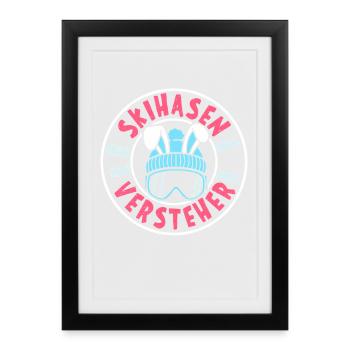 Skiing SKI BUNNIES CONNOISSEUR Après-Ski Party - Affiche encadrée (27 × 37 cm) - noir - Devant