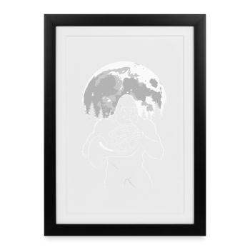Joueur de cor français Bigfoot - Affiche encadrée (27 × 37 cm) - noir - Devant