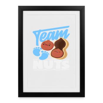 Team Nuts : Garçon Révélateur de Sexe Drôle - Affiche encadrée (27 × 37 cm) - noir - Devant