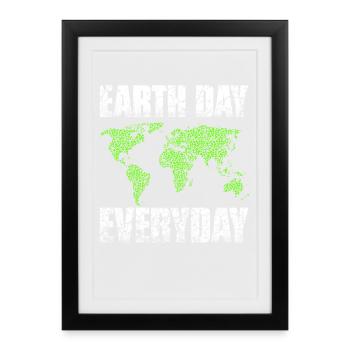 T-shirt de la Journée de la Terre - Affiche encadrée (27 × 37 cm) - noir - Devant