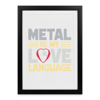 Anesthésiste Metal My Love Anesthesia - Affiche encadrée (27 × 37 cm) - noir - Devant