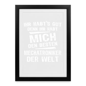 Mechatronics Technician - Framed poster (27 × 37 cm) - black - Front