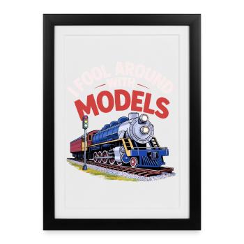 Je m’amuse avec des modèles - Affiche encadrée (27 × 37 cm) - noir - Devant
