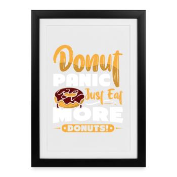 Restauration rapide en donuts - Affiche encadrée (27 × 37 cm) - noir - Devant