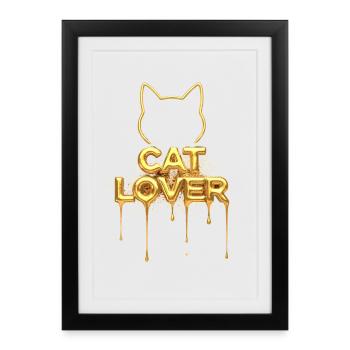 Édition Or des Amateurs de Chats - Affiche encadrée (27 × 37 cm) - noir - Devant