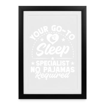 Anesthesiologist Your Go-To Sleep Specialist - Framed poster (27 × 37 cm) - black - Front