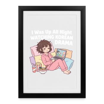 K-Drama Produits dérivés Coréens K-Pop Drame - Affiche encadrée (27 × 37 cm) - noir - Devant