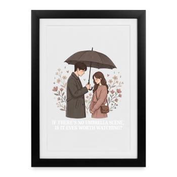 K-Drama Merchandise Korean K-Pop Drama - Framed poster (27 × 37 cm) - black - Front