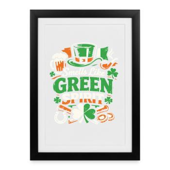 Smells like Green Spirit | St Patrick's Day - Framed poster (27 × 37 cm) - black - Front