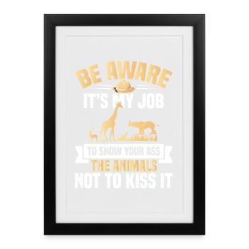  Travel Guide Vacation Guide Tourist Safari Tour - Framed poster (27 × 37 cm) - black - Front