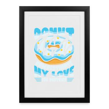 Donut fast food - Framed poster (27 × 37 cm) - black - Front