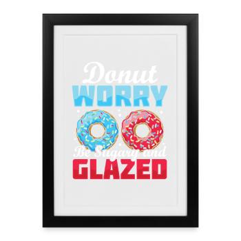 Restauration rapide en donuts - Affiche encadrée (27 × 37 cm) - noir - Devant