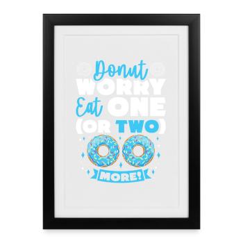Restauration rapide en donuts - Affiche encadrée (27 × 37 cm) - noir - Devant