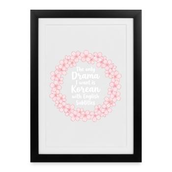 Drame coréen K-Drama Lover Kdrama - Affiche encadrée (27 × 37 cm) - noir - Devant