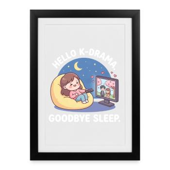Drame coréen K-Drama Lover Kdrama - Affiche encadrée (27 × 37 cm) - noir - Devant