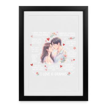 Drame coréen K-Drama Lover Kdrama - Affiche encadrée (27 × 37 cm) - noir - Devant
